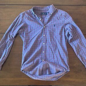 Ralph Lauren Men's Checkered Shirt in Red and Blue